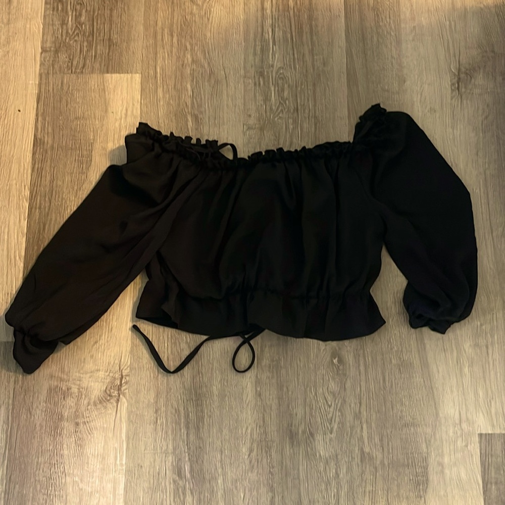SHEIN Ruched Crop Top